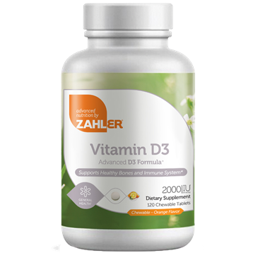 Advanced Nutrition by Zahler Vitamin D3 2000 IU 120 chew tabs