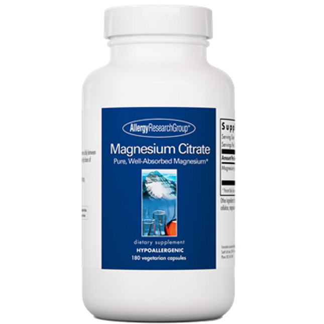 Allergy Research Group Magnesium Citrate 180 vcaps