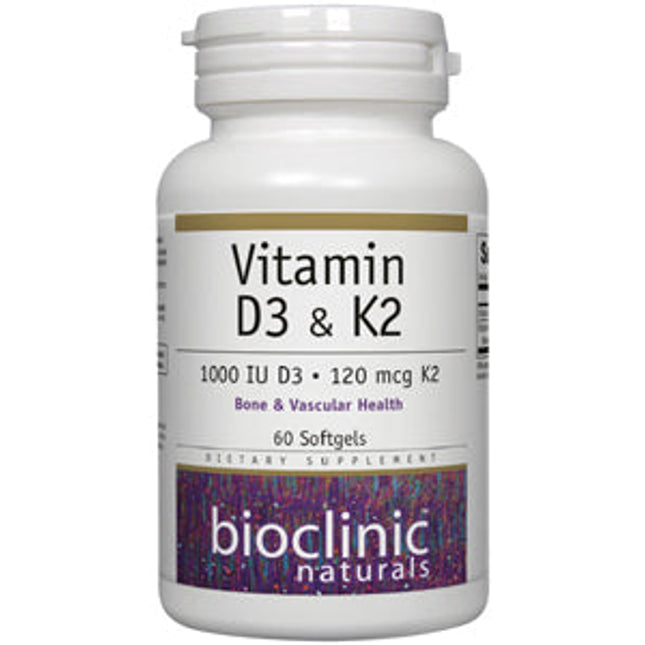 Bioclinic Naturals Vitamin D3 & K2 60 gels