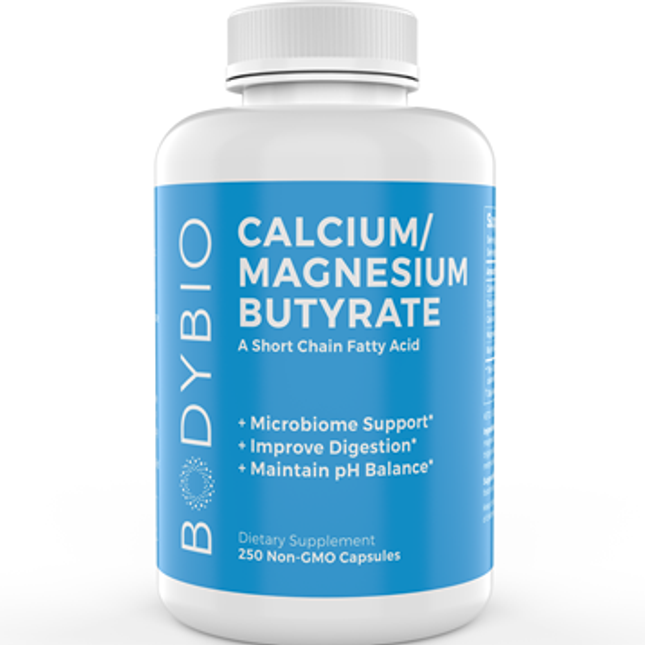 BodyBio/E-Lyte Cal-Mag Butyrate 600 mg 250 caps