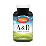 Carlson Labs A & D 25000 IU & 1000 IU 250 gels