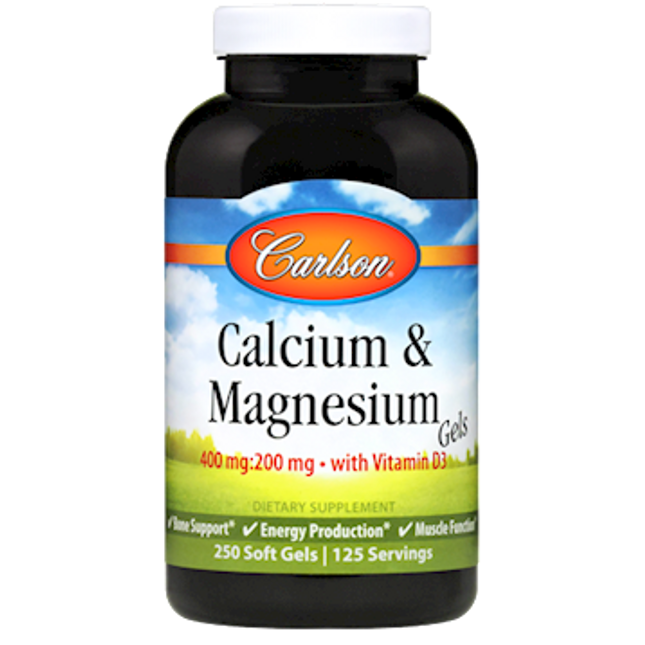 Carlson Labs Calcium & Magnesium 250 gels