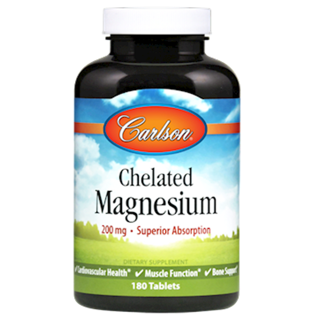 Carlson Labs Chelated Magnesium 180 tabs