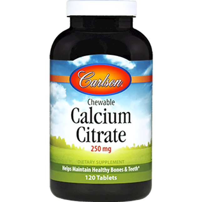 Carlson Labs Chewable Calcium 250 mg 120 tabs