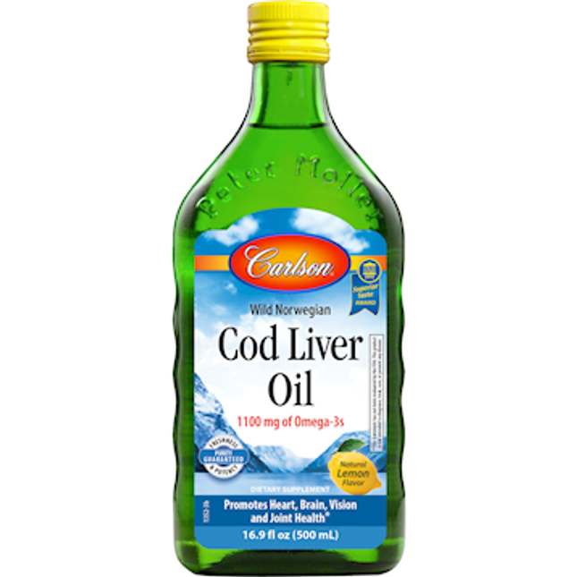 Carlson Labs Cod Liver Oil Lemon 500 ml