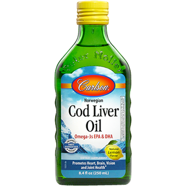 Carlson Labs Cod Liver Oil Lemon 8.4 fl oz