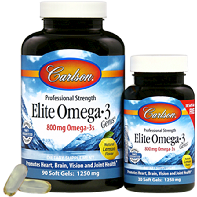 Carlson Labs Elite Omega 3 Gems 90+30 softgels