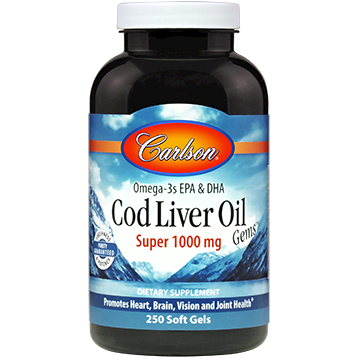 Carlson Labs Super Cod Liver Oil 1000 mg 250 gels