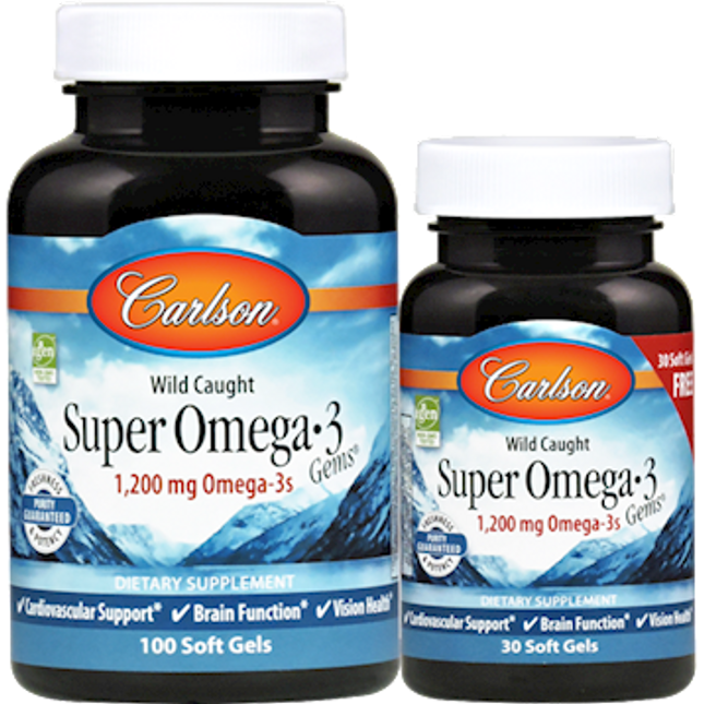Carlson Labs Super Omega-3 Gems 1200 mg 130 softgels