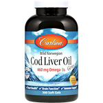 Carlson Labs Wild Norwegian CodLiver Oil 300 softgels
