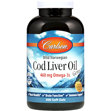 Carlson Labs Wild Norwegian CodLiver Oil 300 softgels