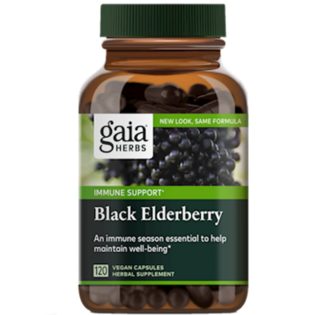 Gaia Herbs Black Elderberry 120 vegan caps