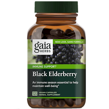 Gaia Herbs Black Elderberry 120 vegan caps