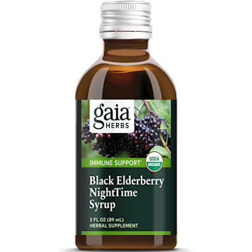 Gaia Herbs Black Elderberry Nighttime Syrup 3 oz