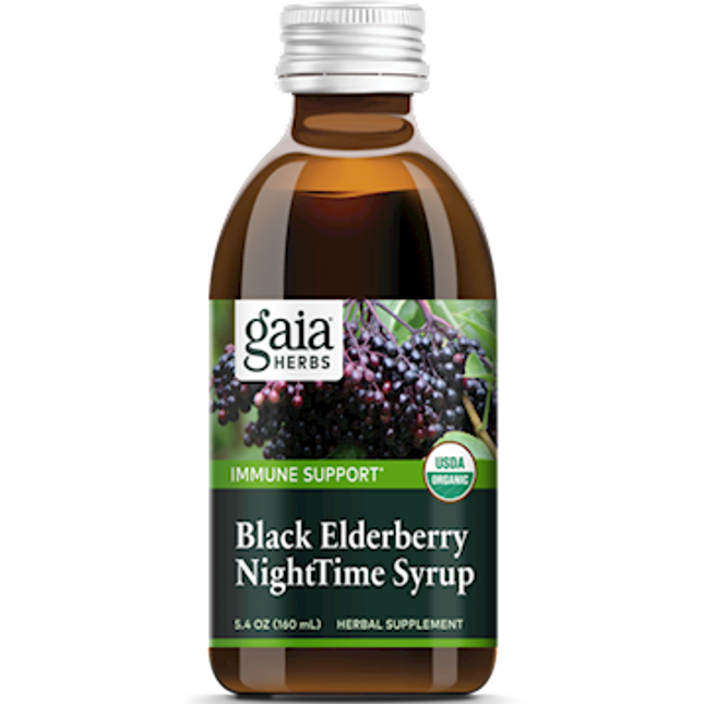 Gaia Herbs Black Elderberry Nighttime Syrup 5.4 oz