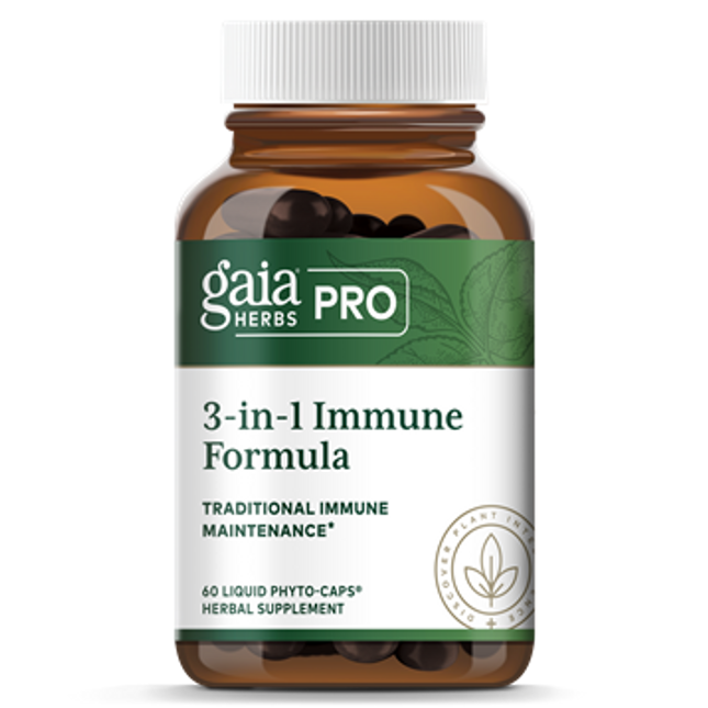 Gaia Herbs Professional 3-in-1 Immune Formula 60 lvcaps
