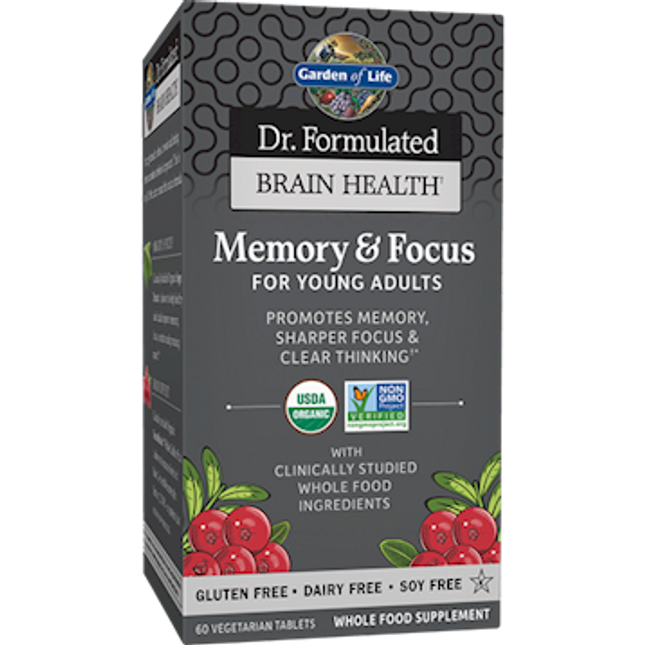 Garden of Life Dr. Form Memory&Focus YngAdlts 60Tabs