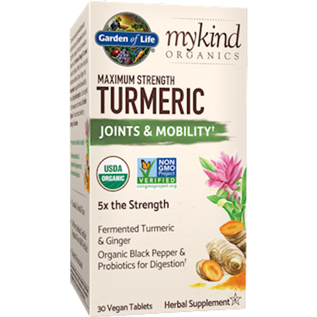 Garden of Life Maximum Strength Turmeric, Org 30 vtabs