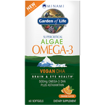 Garden of Life Min Algae Omega-3 Vegan DHA 60 softgels