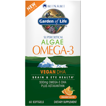 Garden of Life Min Algae Omega-3 Vegan DHA 60 softgels