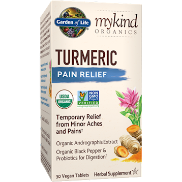 Garden of Life Mykind Org Turmeric Pain Relief 30 Tabs