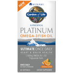 Garden of Life Platinum Omega 3 Fish Oil Or 60 softgels