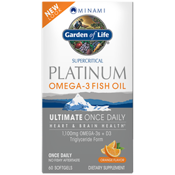 Garden of Life Platinum Omega 3 Fish Oil Or 60 softgels