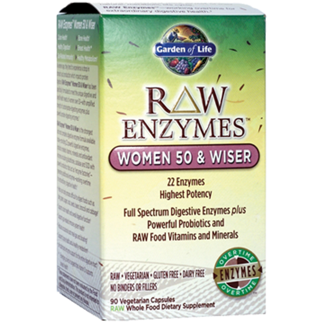 Garden of Life RAW Enzymes Women 50 and Wiser 90 vcaps