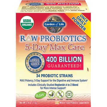 Garden of Life RAW Probiotics 5 Day Max Care 2.4 oz