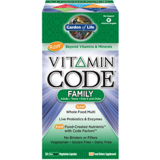 Garden of Life Vitamin Code Family Multi 120 vcaps