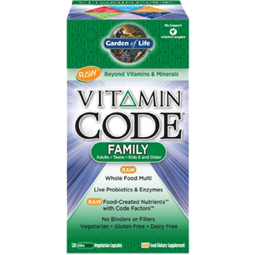 Garden of Life Vitamin Code Family Multi 120 vcaps