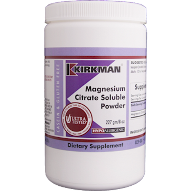 Kirkman Magnesium Citrate Soluble Powder 8 oz