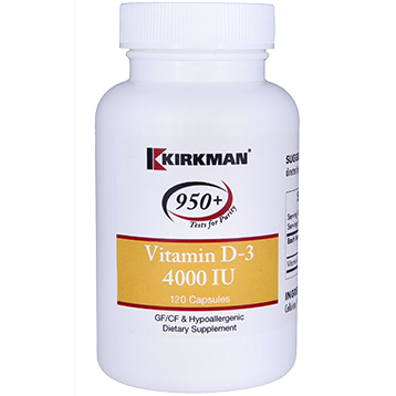 Kirkman Vitamin D-3 4000 IU 120 caps