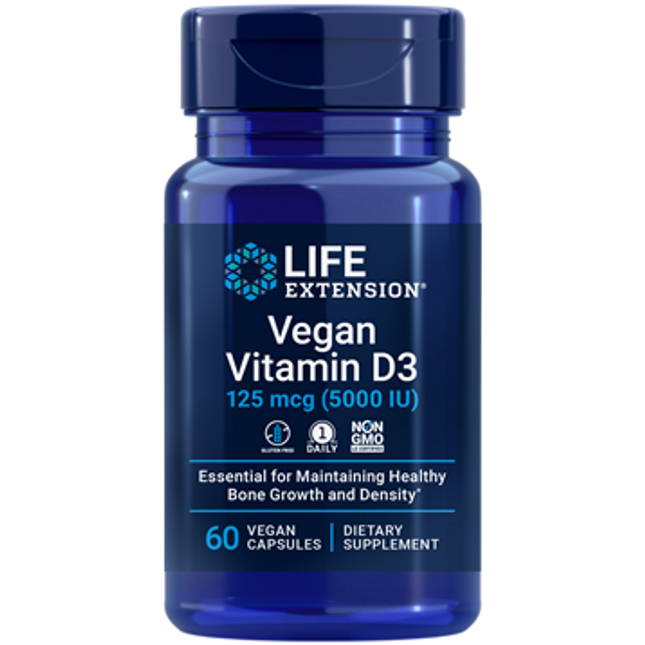 Life Extension Vegan Vitamin D3 125 mcg 60 vegcaps