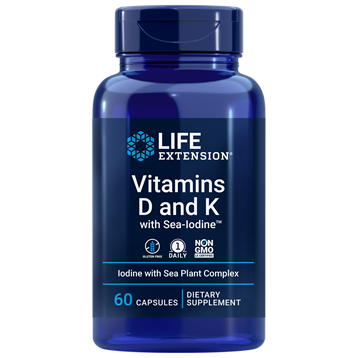 Life Extension Vitamins D & K with Sea-Iodine 60 caps