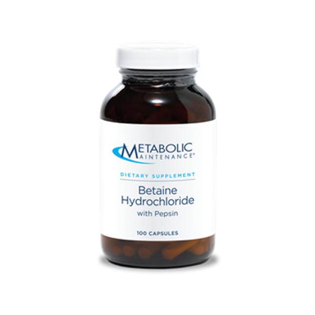 Metabolic Maintenance Betaine HCl w/ Pepsin 100 caps