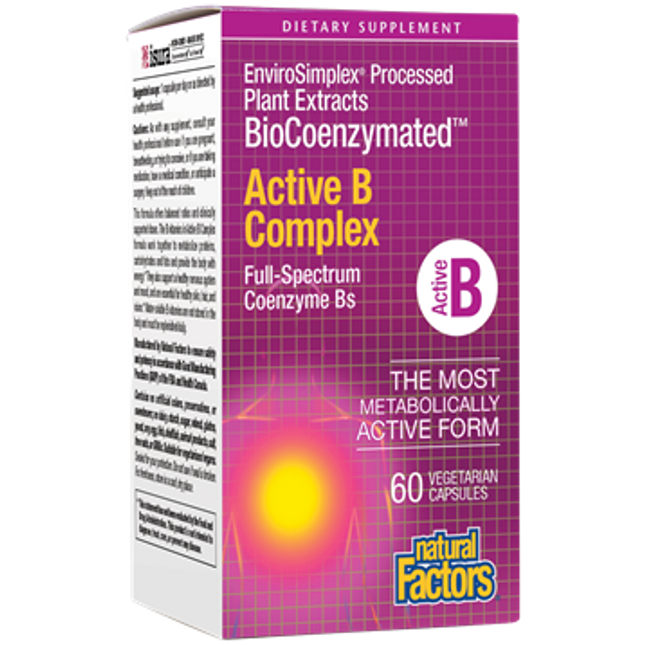Natural Factors Biocoenzymated Active B Comp 60 vegcaps