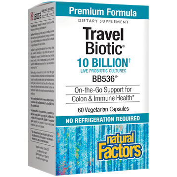 Natural Factors TravelBiotic 10 Billion 60 vegcaps