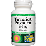 Natural Factors Turmeric and Bromelain 450 mg 90 caps