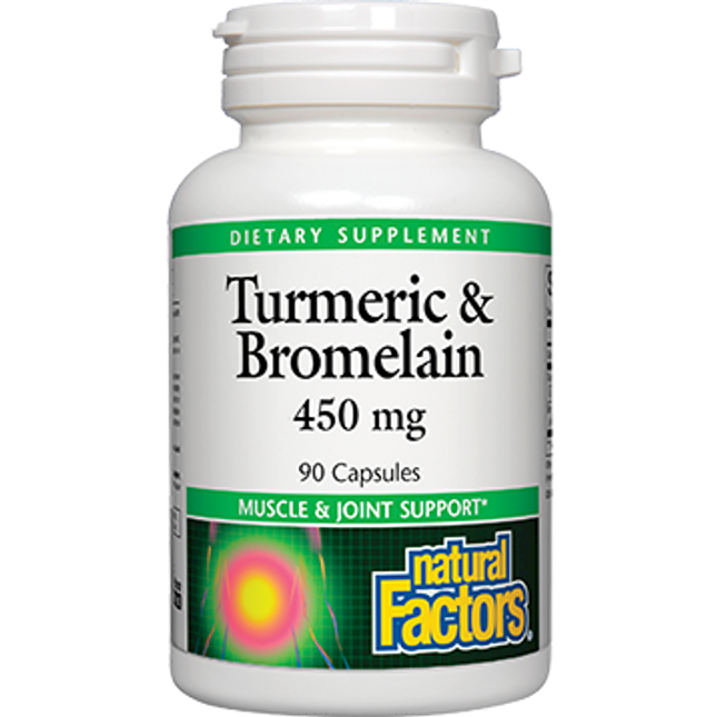 Natural Factors Turmeric and Bromelain 450 mg 90 caps