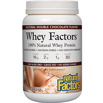 Natural Factors Whey Factors Powder Mix Chocolate 12 oz