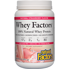 Natural Factors Whey Factors Powder Mix Strawberry 2 lbs