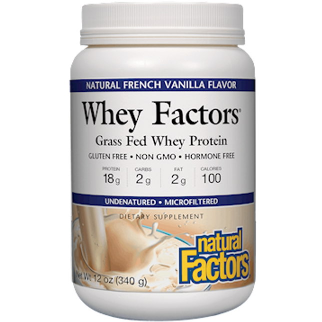 Natural Factors Whey Factors Powder Mix Vanilla 12 oz