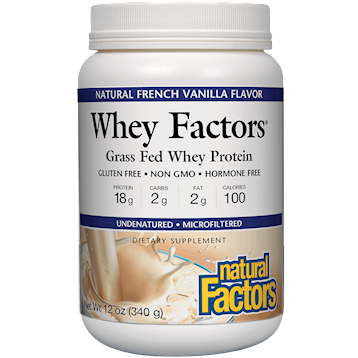 Natural Factors Whey Factors Powder Mix Vanilla 12 oz