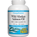 Natural Factors Wild Alaskan Salmon Oil 1000 mg 180 gels
