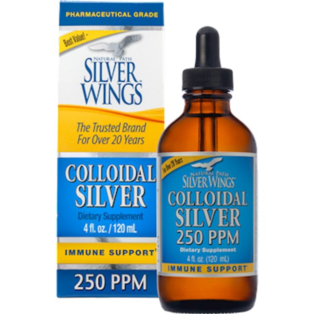 Natural Path Silver Wings Colloidal Silver 250PPM 4 oz Dropper