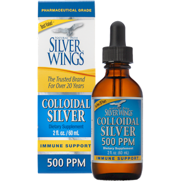 Natural Path Silver Wings Colloidal Silver 500PPM 2 oz Dropper