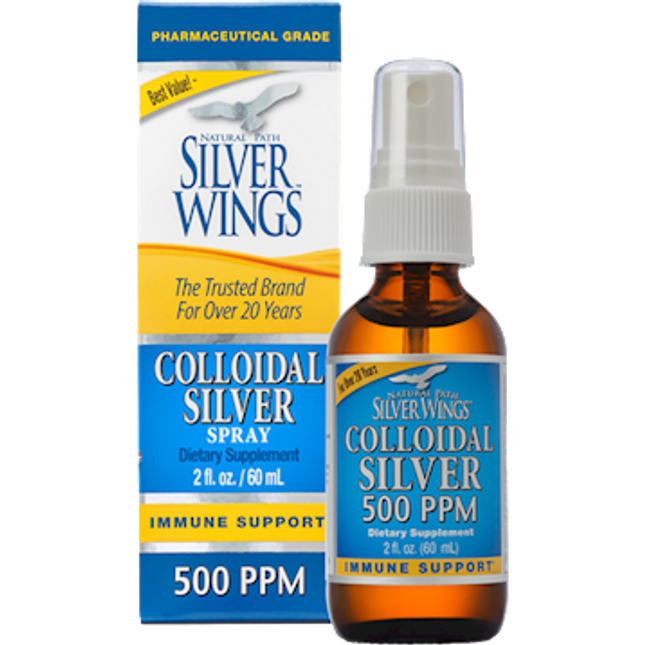 Natural Path Silver Wings Colloidal Silver 500PPM 2 oz Spray