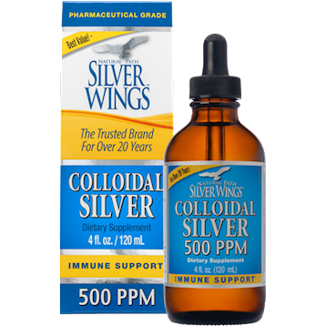 Natural Path Silver Wings Colloidal Silver 500PPM 4 oz Dropper