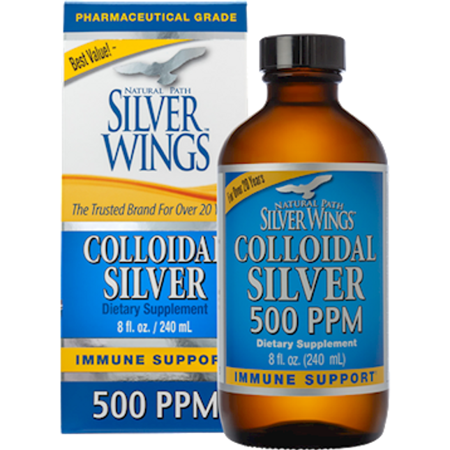 Natural Path Silver Wings Colloidal Silver 500PPM 8 oz Cap Top